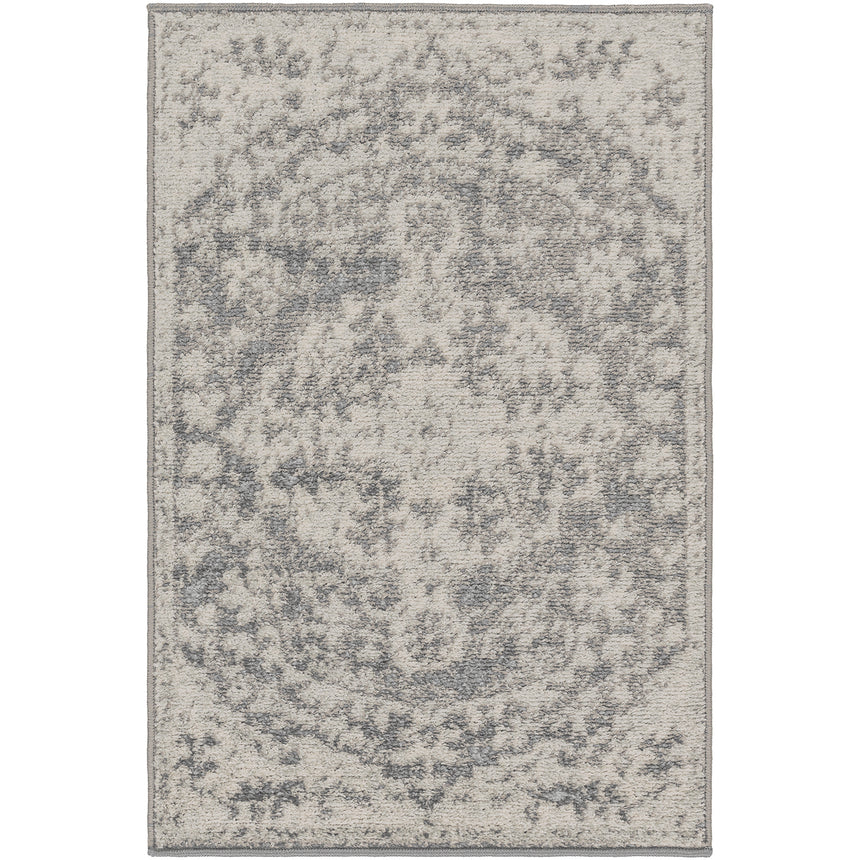 Lou Vintage Oriental Boho Charcoal Rug