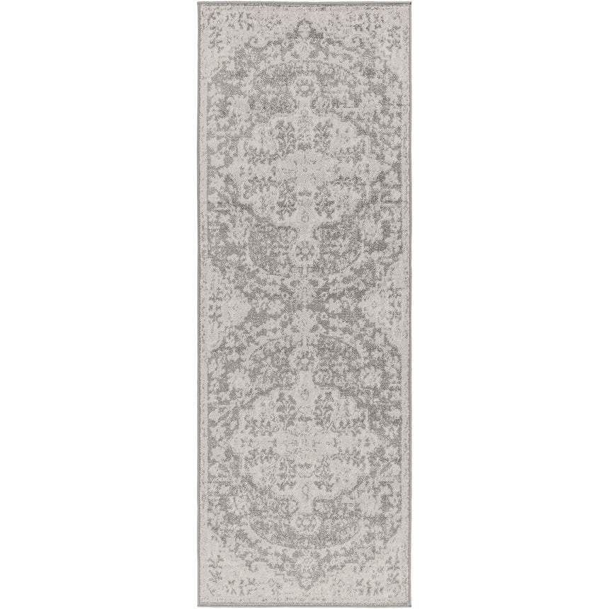 Lou Vintage Oriental Boho Charcoal Rug