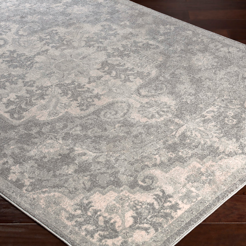 Lou Vintage Oriental Boho Charcoal Rug