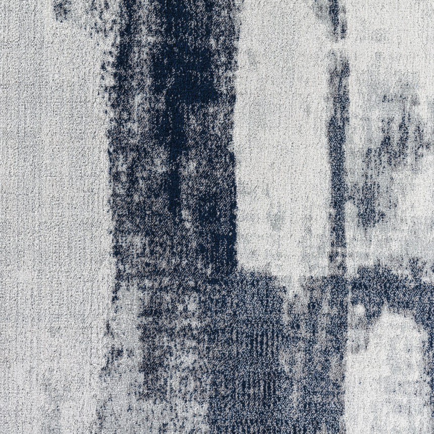 Daisy Abstract Modern Marble Blue Rug - Image 8