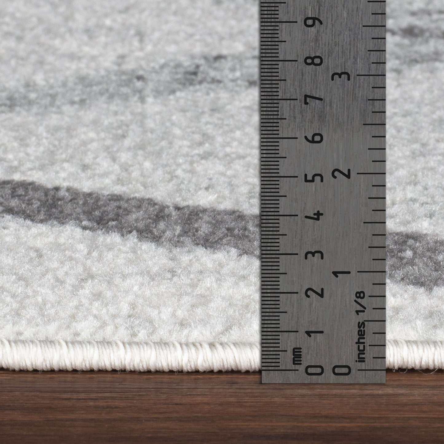 FELICIA Scandi Geometric White Area Rug Corner