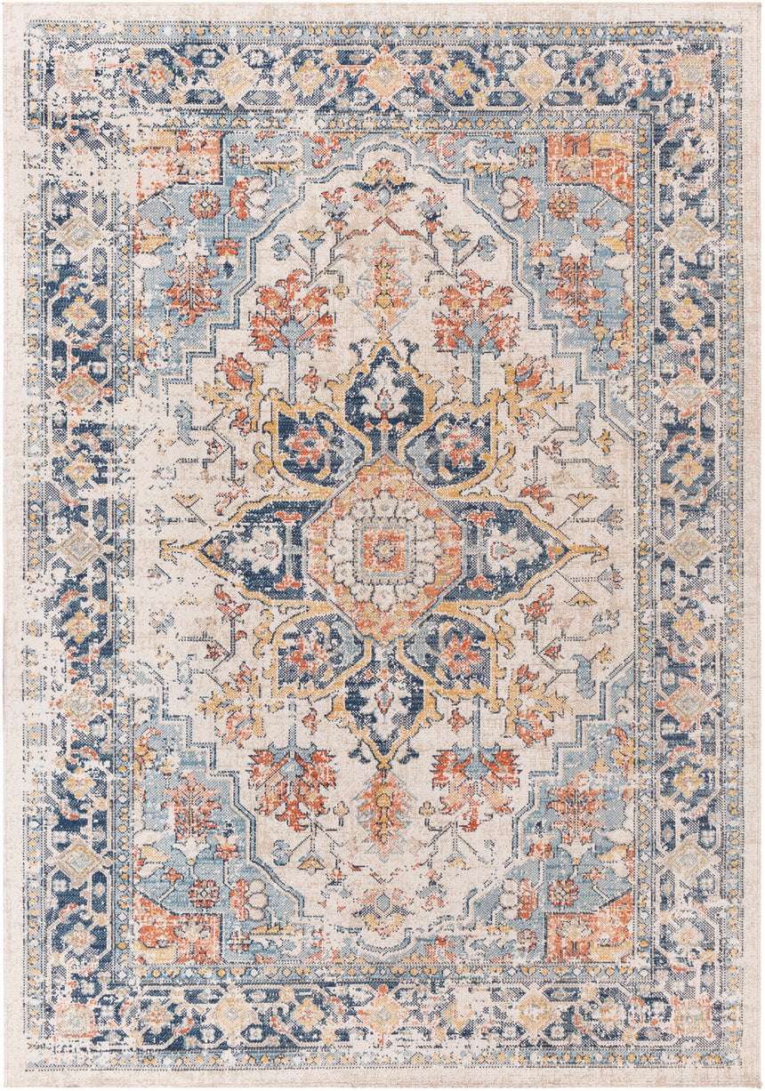 Selma In- & Outdoor Oriental Boho Dark Blue Rug