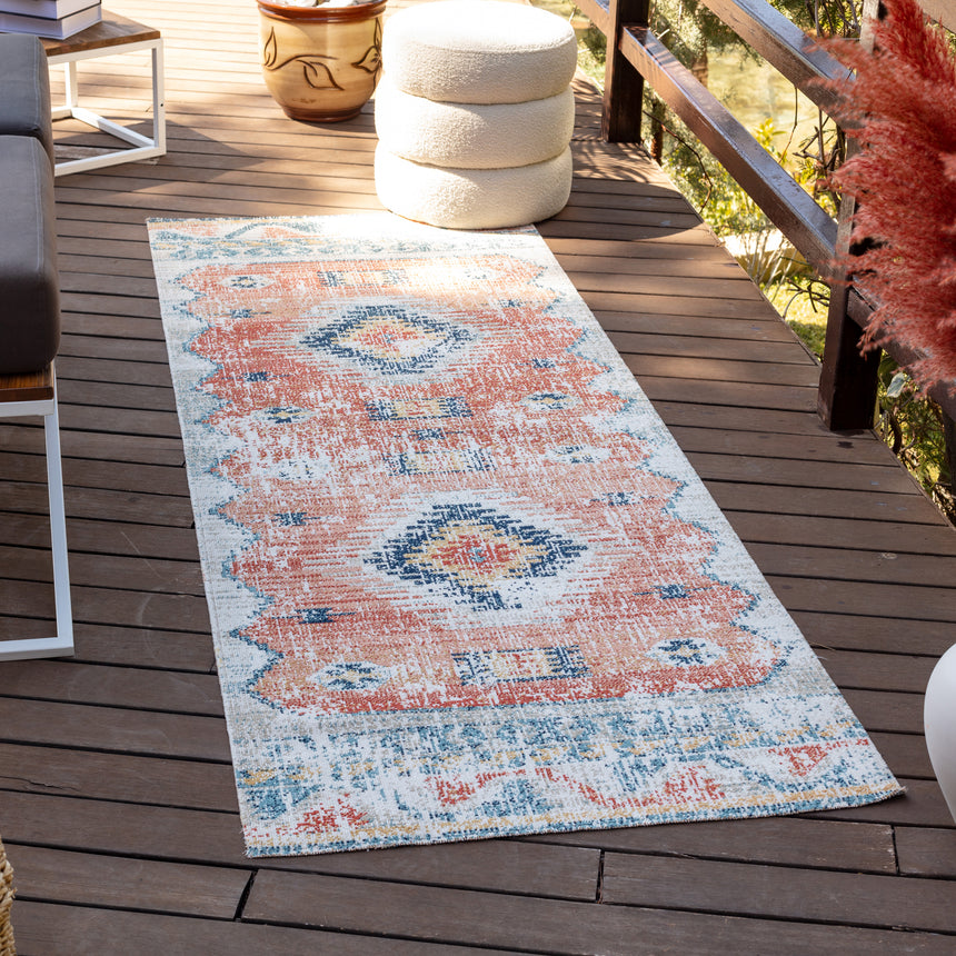 Nawel In- & Outdoor Global Burnt Orange Rug