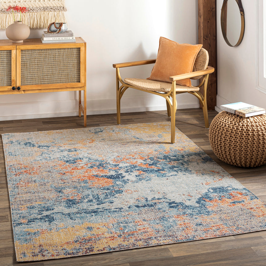 Mona In- & Outdoor Modern Burnt Orange Rug