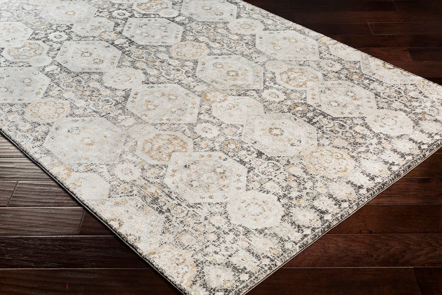 Lotus Vintage Oriental Boho Black Rug