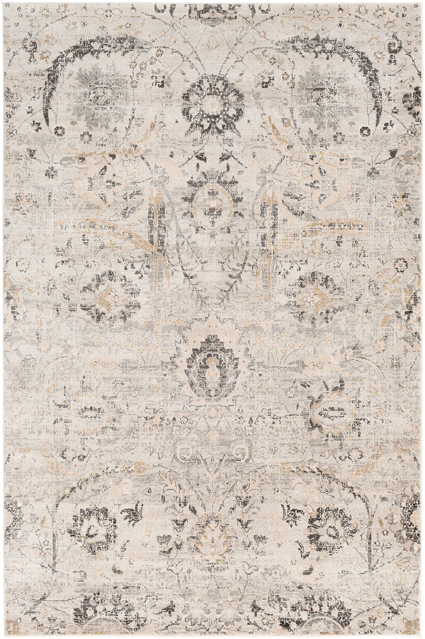 Aarya Vintage Oriental Boho Charcoal Rug