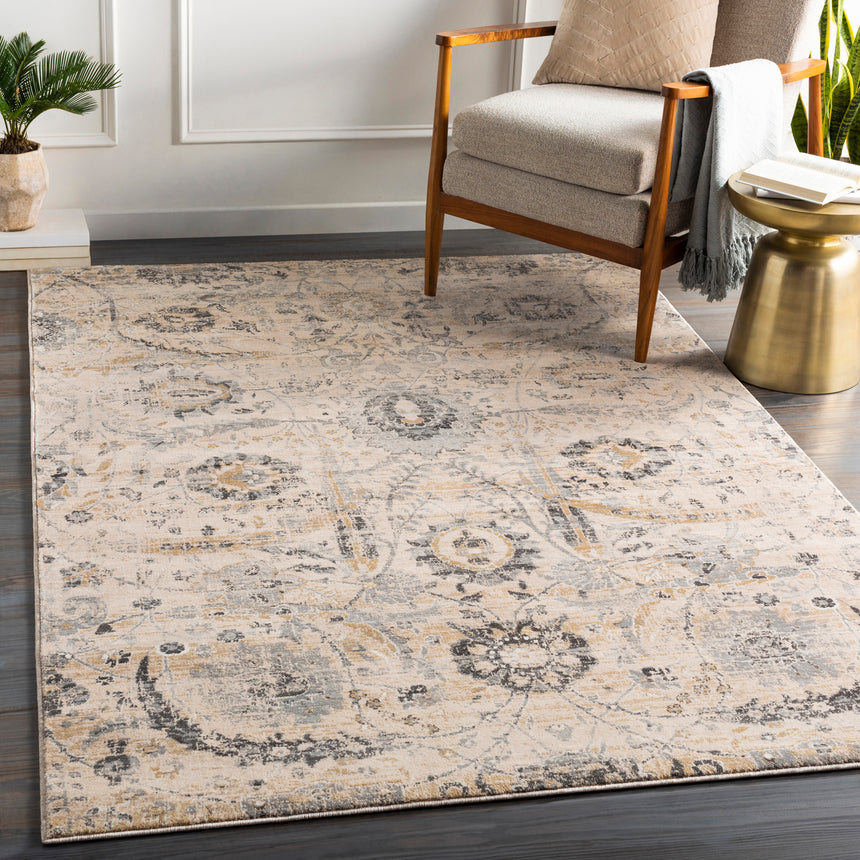 Aarya Vintage Oriental Boho Beige Rug