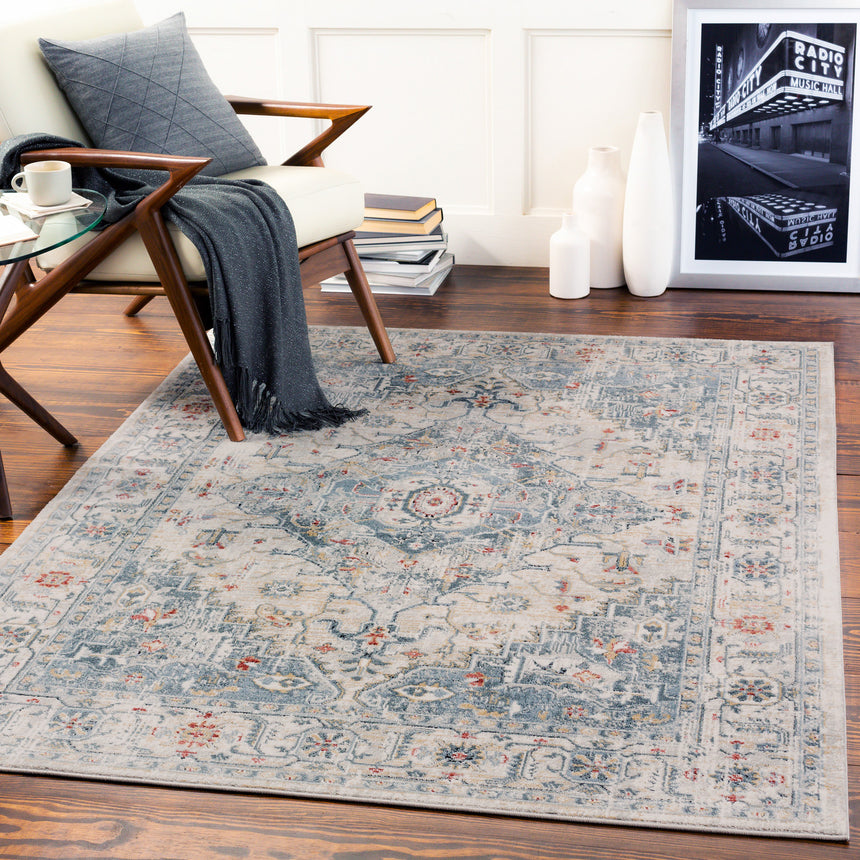 Dalila Vintage Oriental Boho Medium Grey Rug - Image 2
