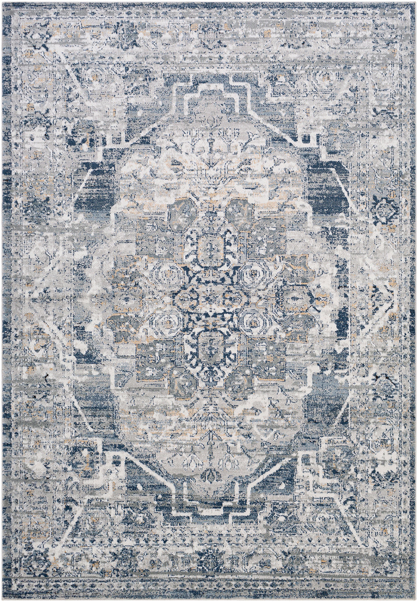 Isabella Vintage Oriental Boho Medium Grey Rug