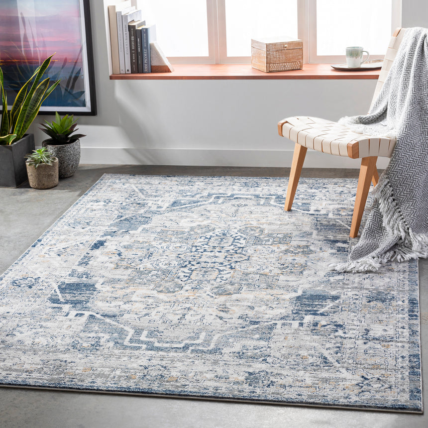 Isabella Vintage Oriental Boho Medium Grey Rug