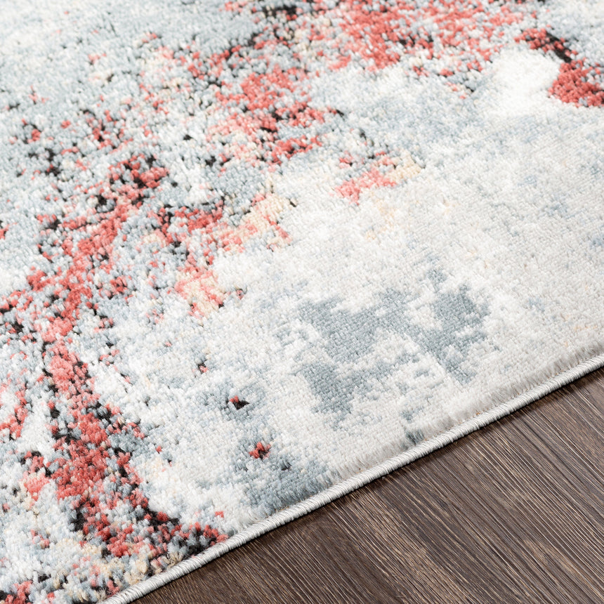 Emma Abstract Modern Marble Medium Grey Rug - Image 3