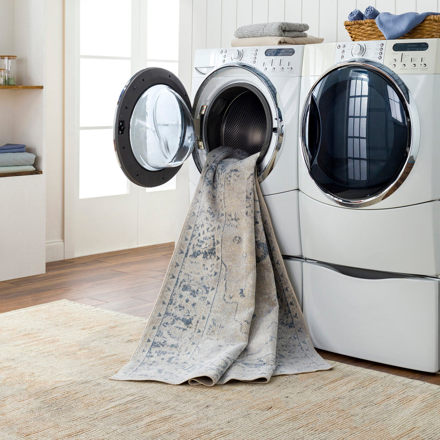 Amayra Machine Washable Traditionnal Boho Oatmeal Rug