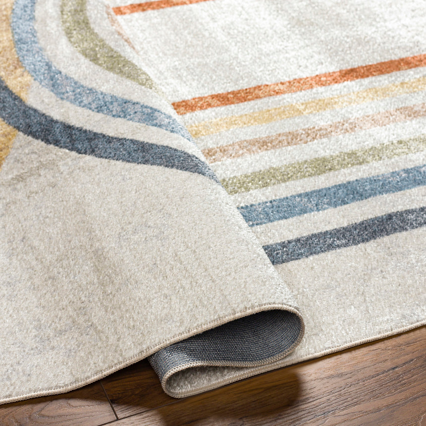 Barbara Machine Washable Modern Beige Rug