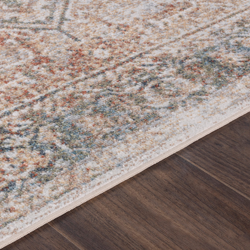 Alora Machine Oriental Modern Boho Burnt Orange Rug