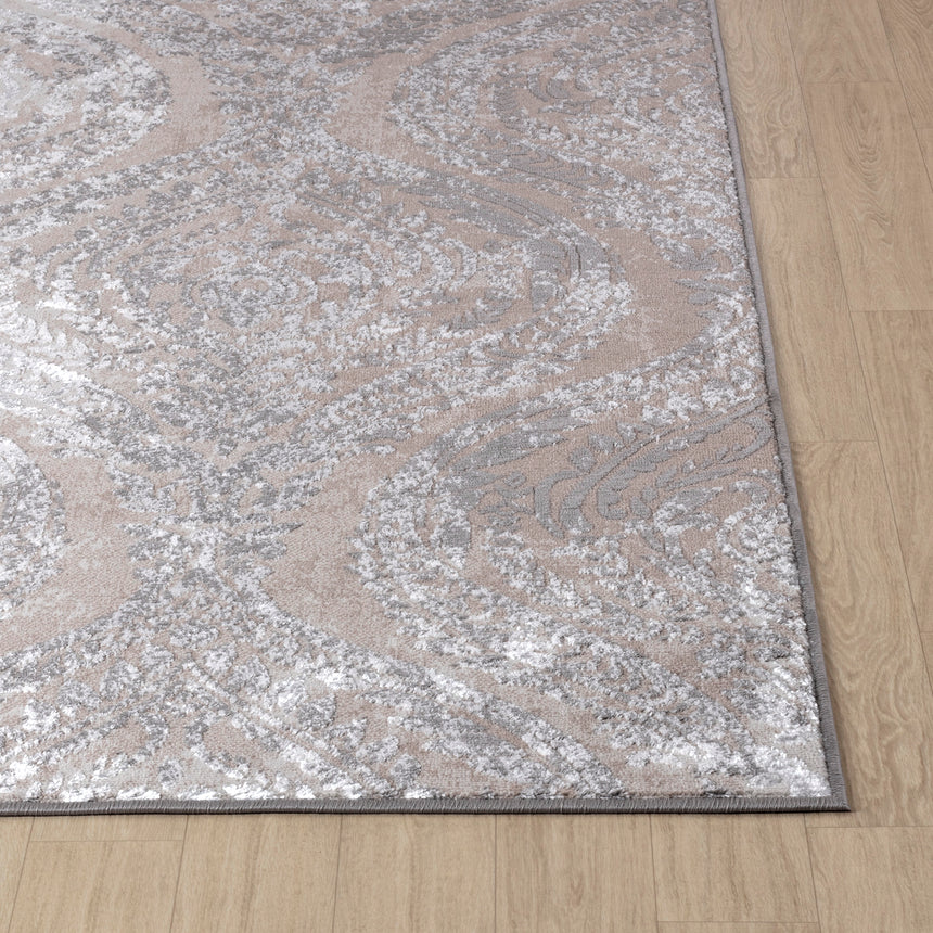 Ingrid Vintage Oriental Boho White/Grey Rug