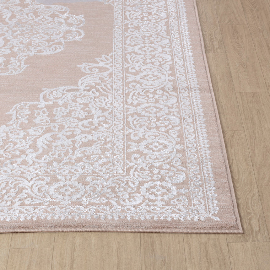 Elin Vintage Oriental Boho Beige/White Rug