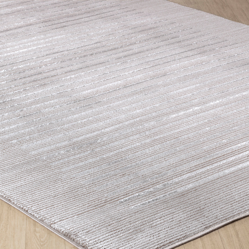 Kaysa Scandi Modern Beige/White Striped Rug