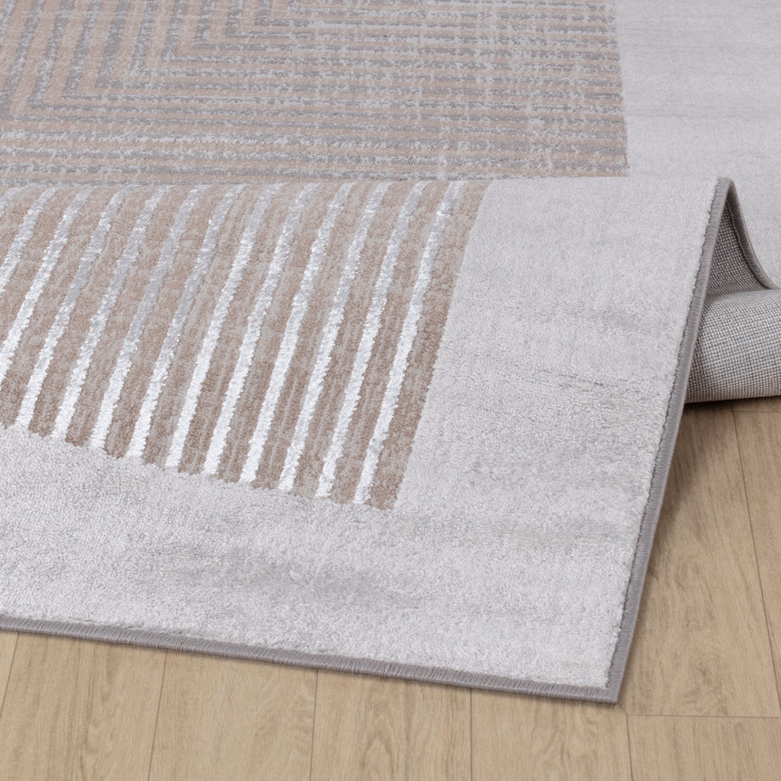 Aitana Scandi Modern Beige/White Rug