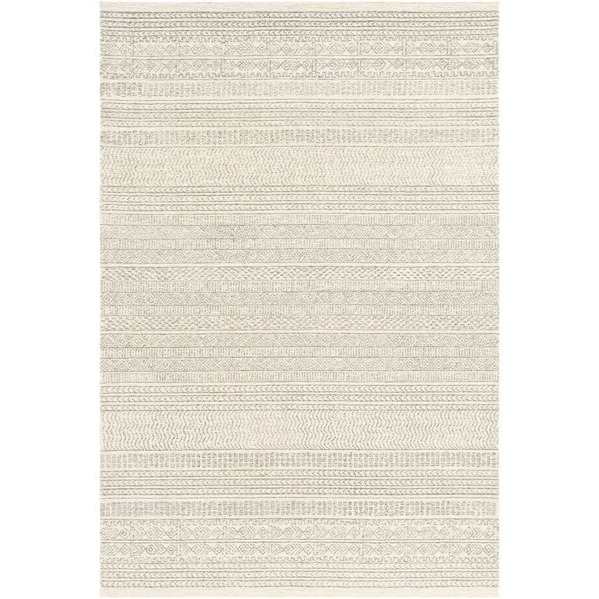 Vaniya Hand-Tufted Global Wool Grey Rug