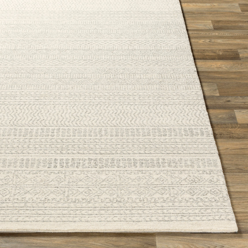 Vaniya Hand-Tufted Global Wool Grey Rug
