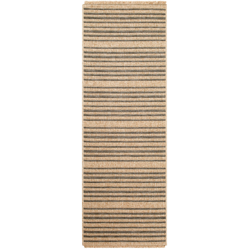 Betsy In- & Outdoor Cottage Jute-Look Brown Striped Rug