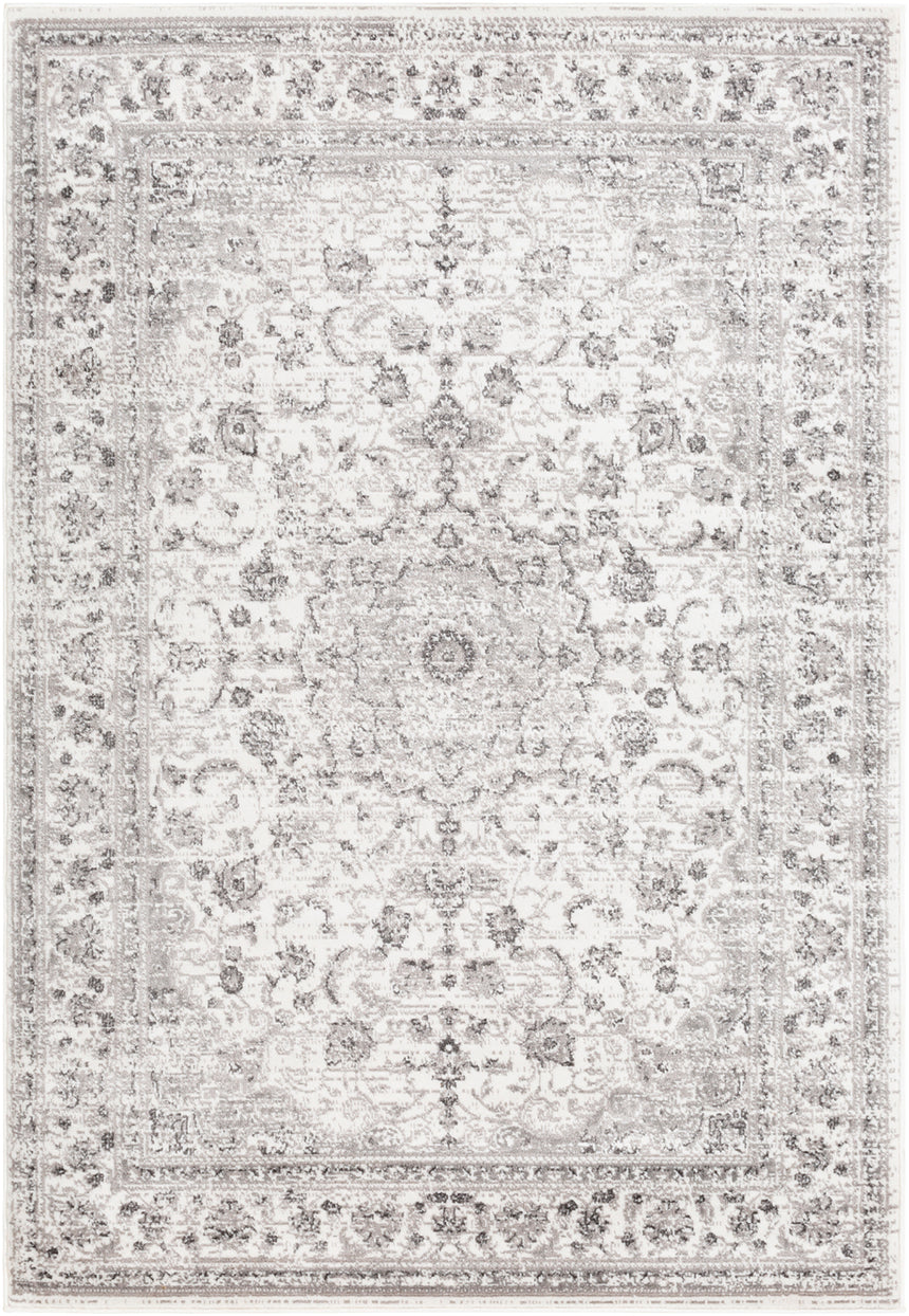 Sanvi Vintage Oriental Boho Light Grey Rug
