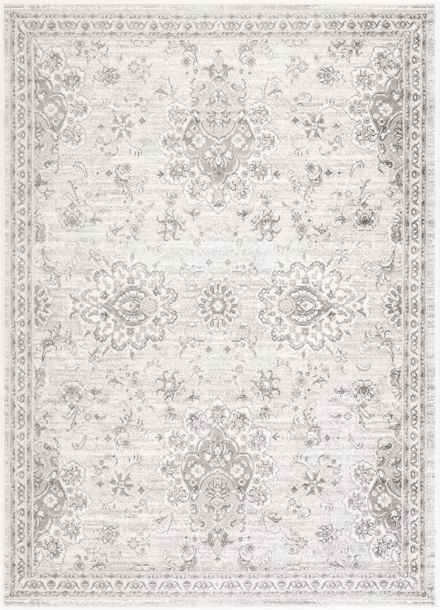 Urmi Vintage Oriental Boho Light Grey Rug