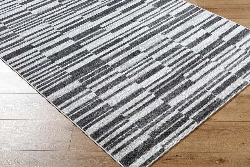 Vartika Scandi Modern Black Rug