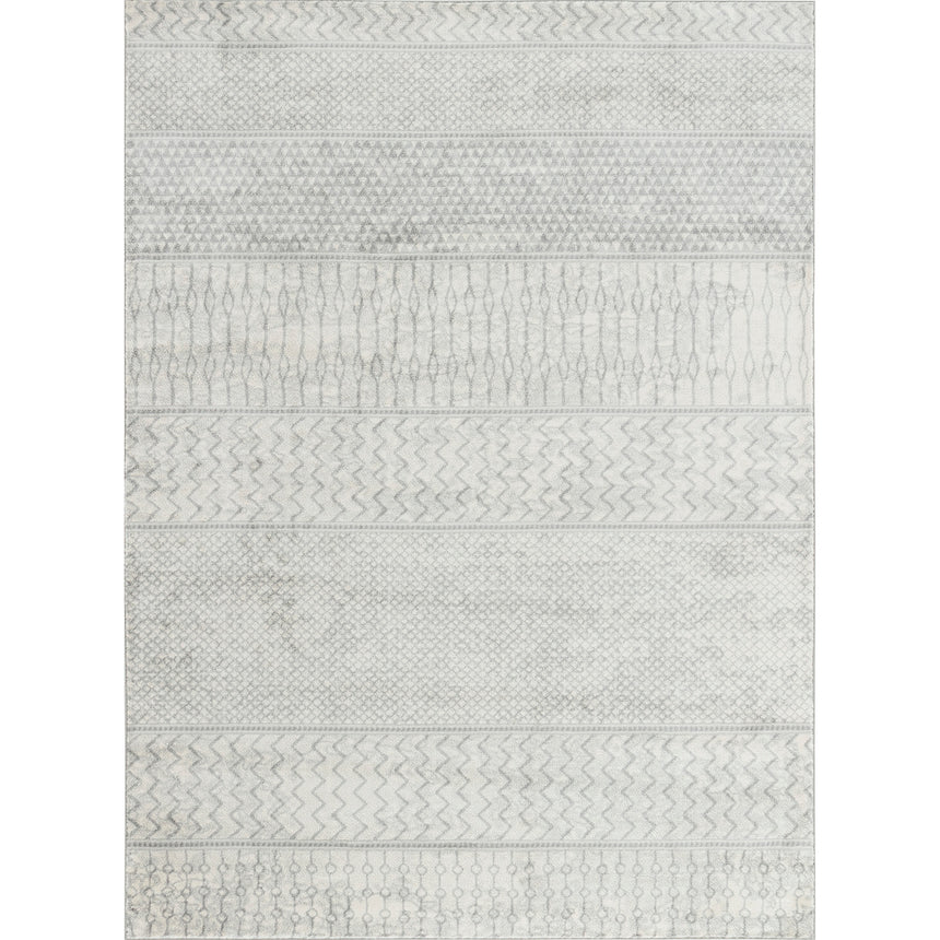 Adele Scandi Geometric Silver Grey Rug