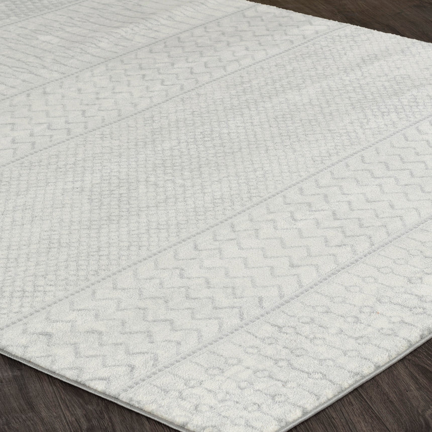 Adele Scandi Geometric Silver Grey Rug