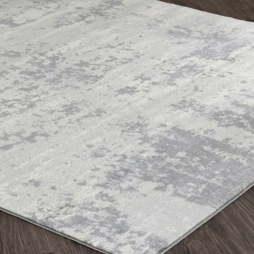 Victoire Abstract Modern Marble Grey/Ivory Rug