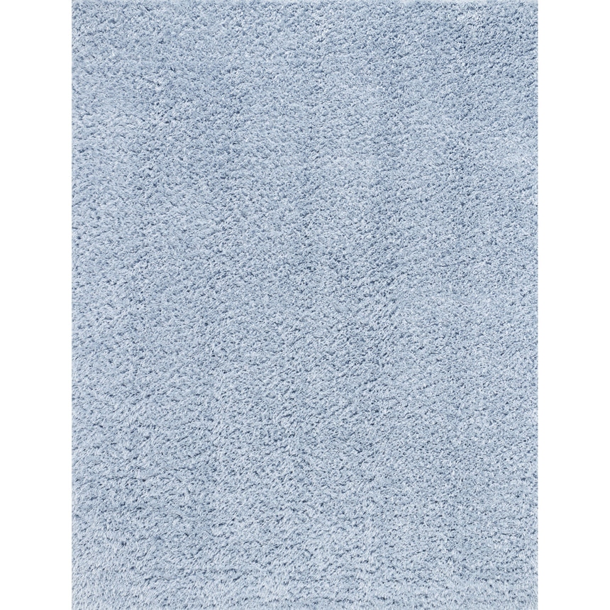 Soso Shaggy Solid Color Plush Pile Blue Rug