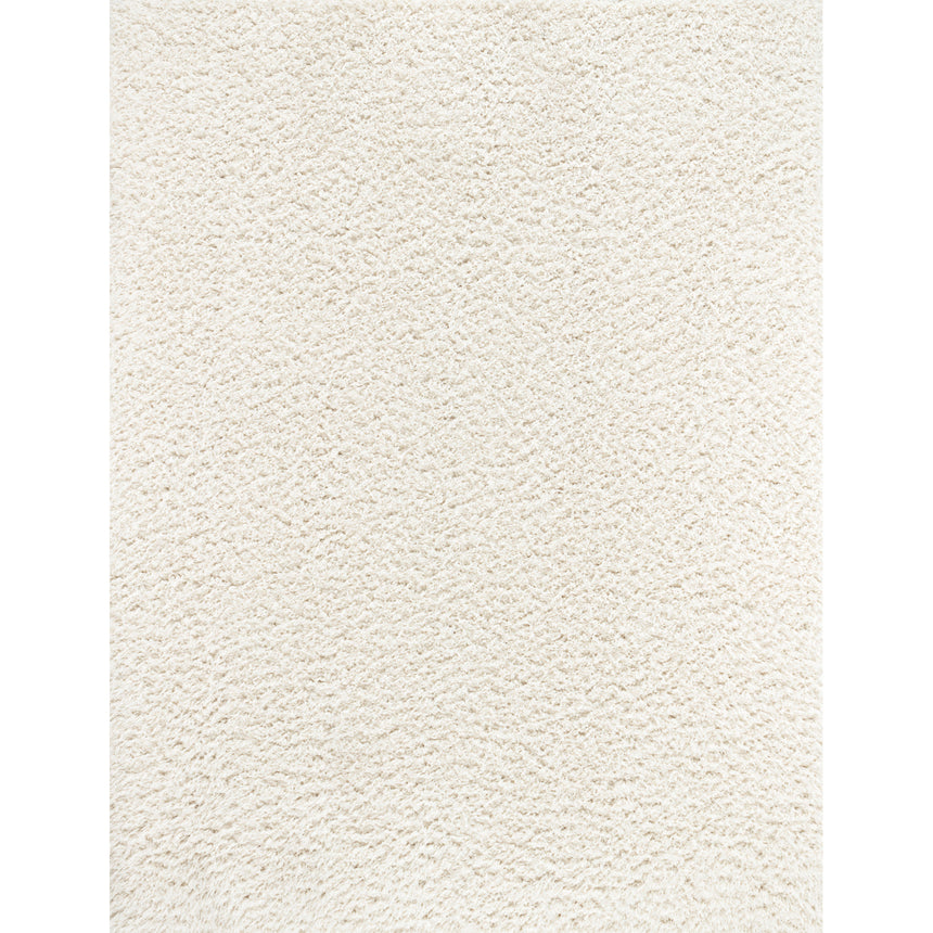Soso Shaggy Solid Color Plush Pile Cream Rug