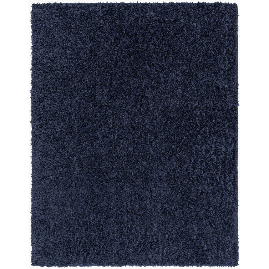 Soso Shaggy Solid Color Plush Pile Dark Blue Rug
