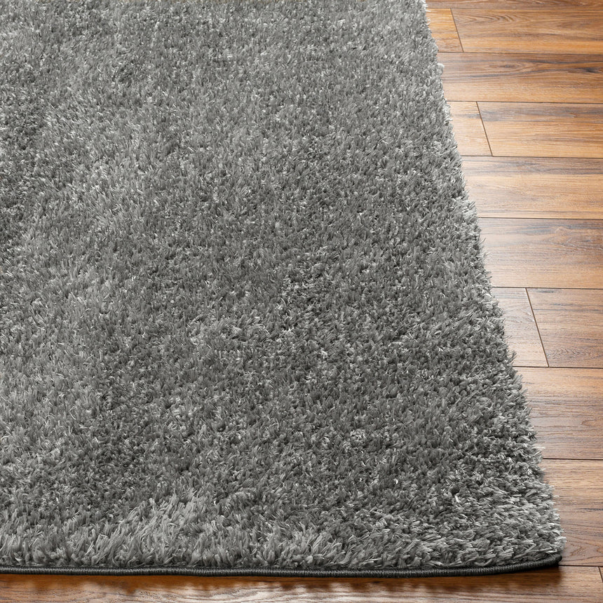 Soso Shaggy Solid Color Plush Pile Dark Grey Rug