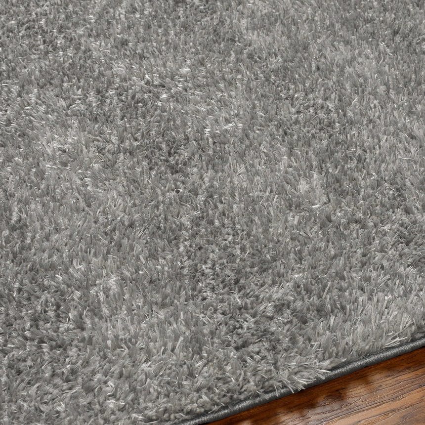 Soso Shaggy Solid Color Plush Pile Dark Grey Rug