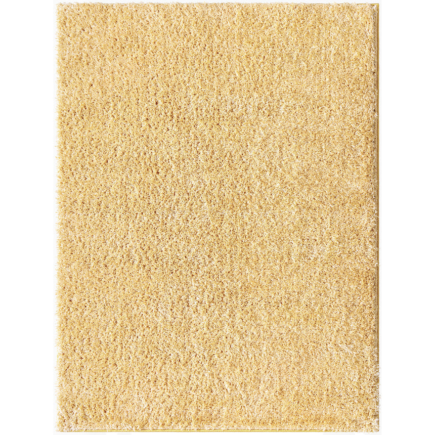 Soso Shaggy Solid Color Plush Pile Yellow Rug