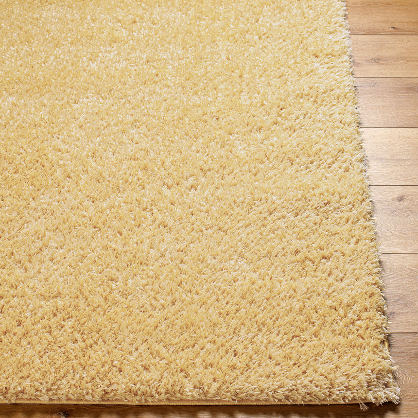 Soso Shaggy Solid Color Plush Pile Yellow Rug