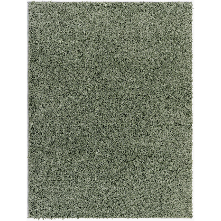 Soso Shaggy Solid Color Plush Pile Green Rug
