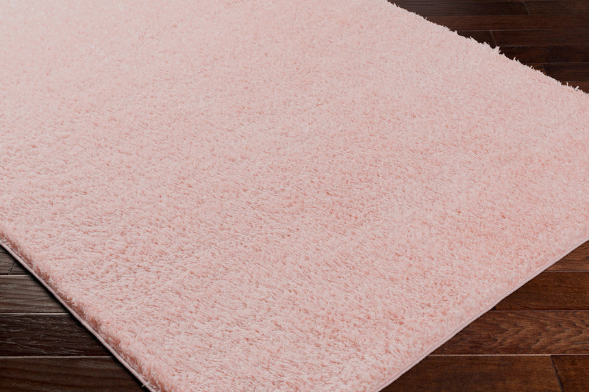Soso Shaggy Solid Color Plush Pile Pink Rug