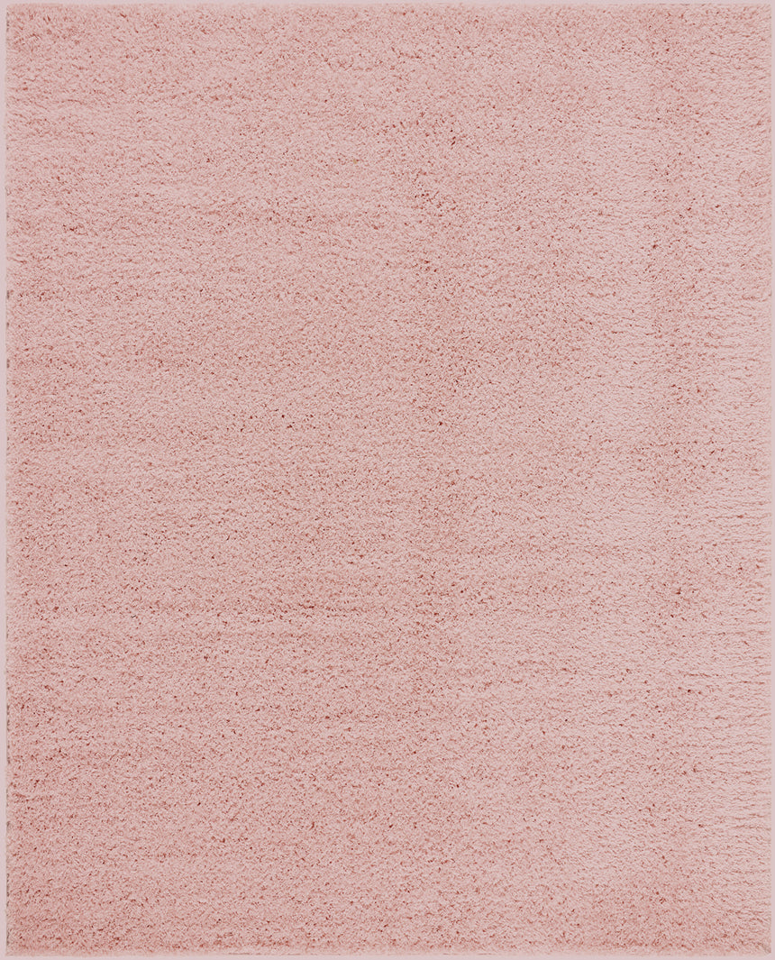 Soso Shaggy Solid Color Plush Pile Pink Rug