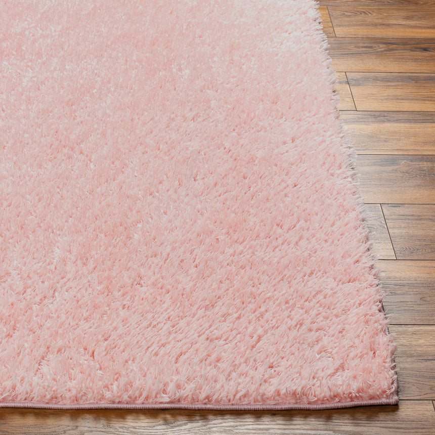 Soso Shaggy Solid Color Plush Pile Pink Rug