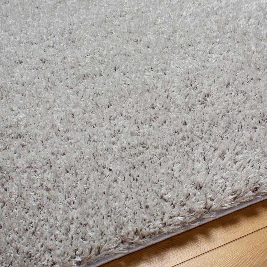 Soso Shaggy Solid Color Plush Pile Light Grey Rug