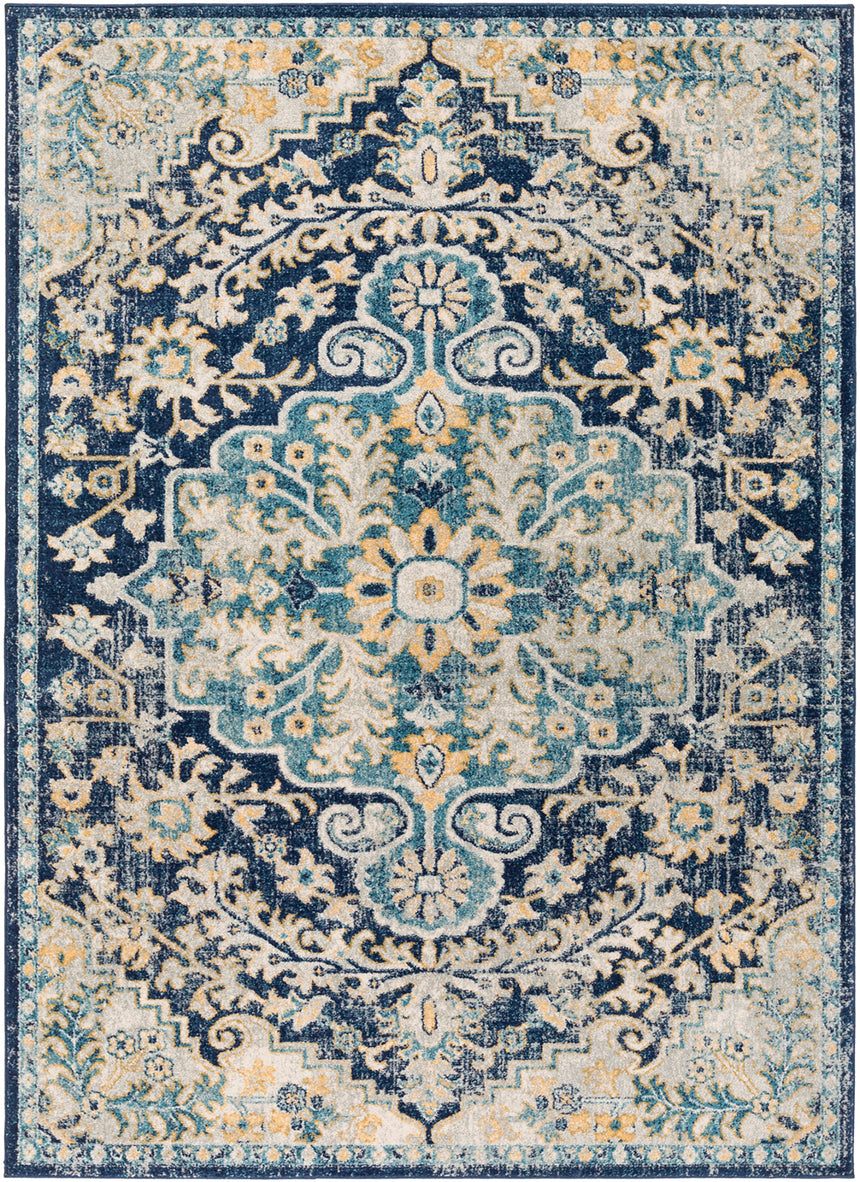 Maverick Vintage Oriental Boho Sky Blue Rug
