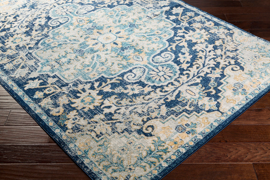 Maverick Vintage Oriental Boho Sky Blue Rug