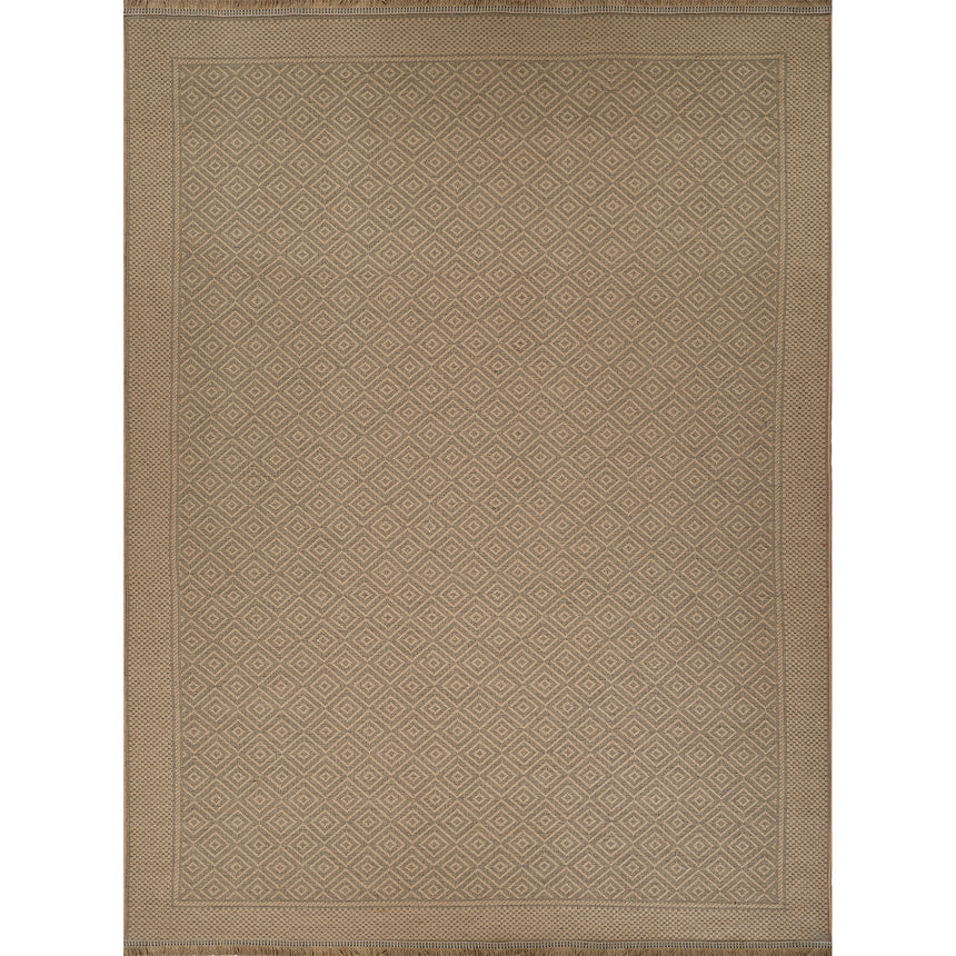 Esha Cottage Tan/Beige Machine Washable Jute Rug