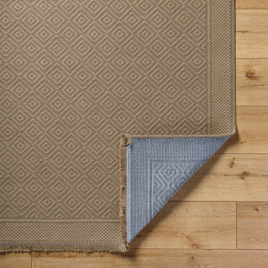 Esha Cottage Tan/Beige Machine Washable Jute Rug