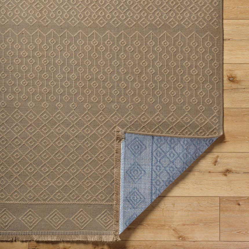 Kashvi Cottage Tan Machine Washable Jute Rug