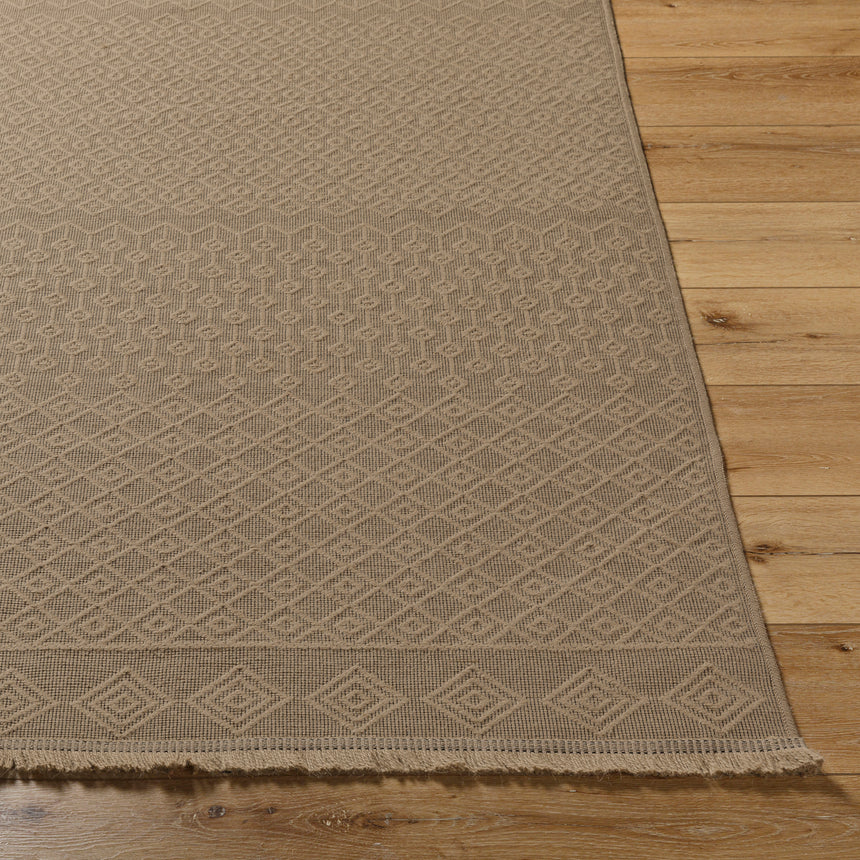Kashvi Cottage Tan Machine Washable Jute Rug