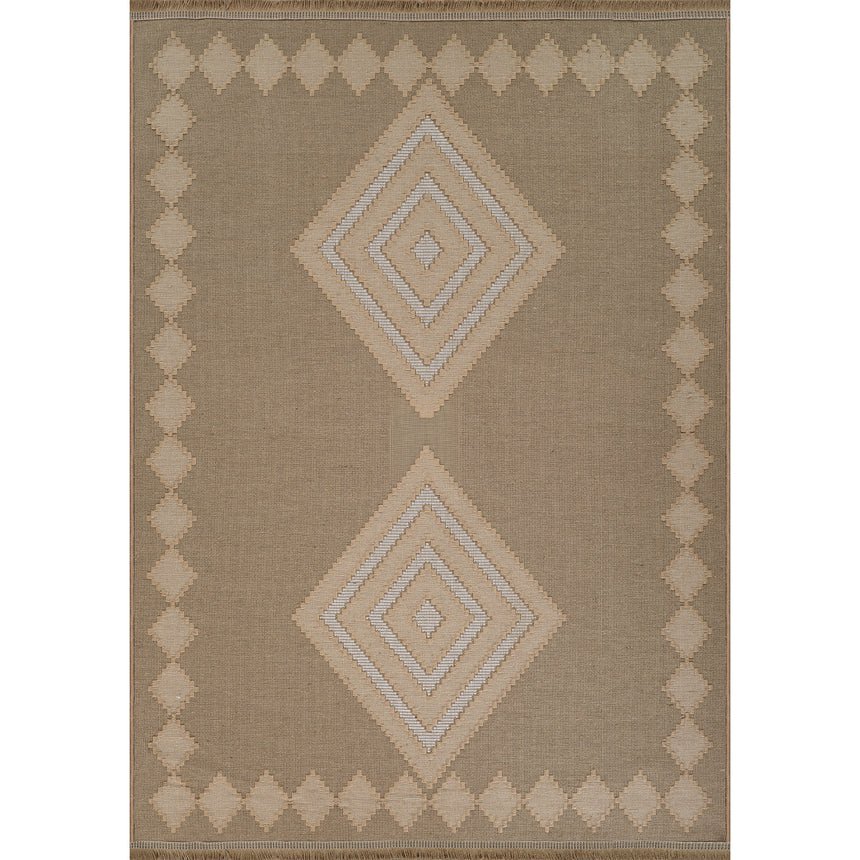 Keyuri Cottage Tan/Light Beige Machine Washable Jute Rug